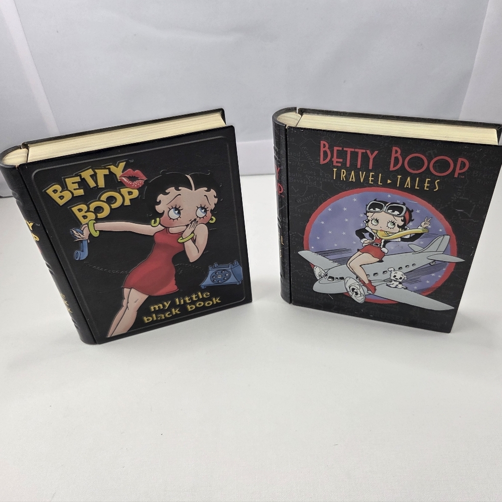 Vintage Betty Boop Hidden Book Shaped Secret Security Tins, Y2K King Features